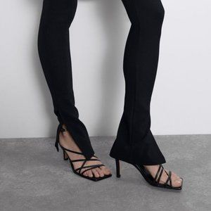 NWT Zara Slit Hem High Waisted Ottoman Legging - S